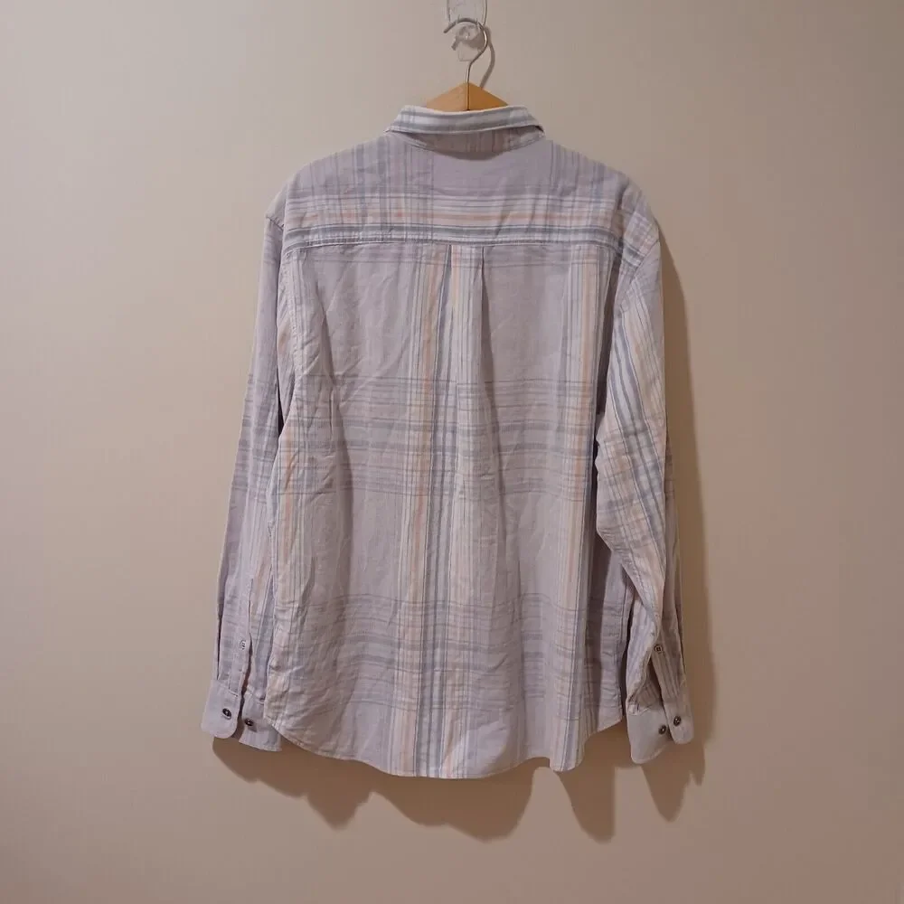 Tommy Bahama Men's Coastline Cord Long Sleeve Button Front Plaid Shirt Large - Picture 5 of 8